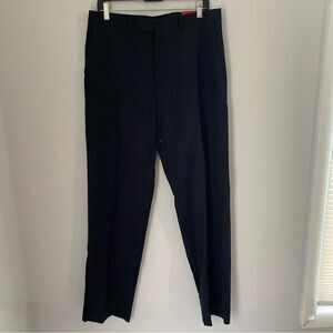 Alfani Men’s Pin Striped Navy Dress Pants 100% Wool size 34 x 34